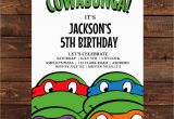 Teenage Mutant Ninja Turtles Birthday Invitations Free Teenage Mutant Ninja Turtle Invitation Printable