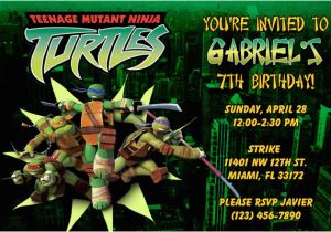 Teenage Mutant Ninja Turtles Birthday Invitations Free Teenage Mutant Ninja Turtles Birthday Invitations Tmnt