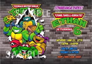 Teenage Mutant Ninja Turtles Birthday Invitations Free Teenage Mutant Ninja Turtles Invitation Printable Tmnt