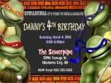 Teenage Mutant Ninja Turtles Birthday Invites Teenage Mutant Ninja Turtle Birthday Party Invitations