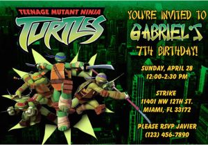 Teenage Mutant Ninja Turtles Birthday Invites Teenage Mutant Ninja Turtles Birthday Invitations Tmnt