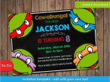 Teenage Mutant Ninja Turtles Birthday Invites Teenage Mutant Ninja Turtles Invitation Tmnt Printable