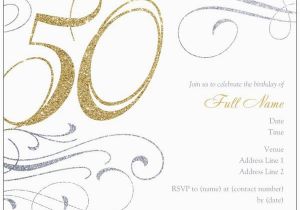 Template for 50th Birthday Invitations Free Printable 50th Birthday Invitation Templates Free Printable A