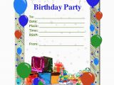 Template for Birthday Invitation Free Free Birthday Party Invitation Templates Party
