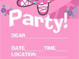 Template for Birthday Invitation Free Girl Birthday Party Invitation Template Best Party Ideas