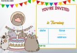 Templates for Birthday Invitations Free Free Printable Pusheen Birthday Invitation Template Free