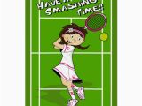 Tennis Birthday Cards Tennis Girl Birthday Card Zazzle Com Au