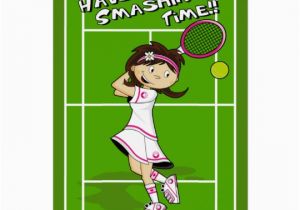 Tennis Birthday Cards Tennis Girl Birthday Card Zazzle Com Au