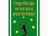 Tennis Birthday Cards Tennis Player Happy Birthday Card Zazzle