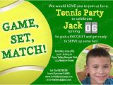 Tennis Birthday Party Invitations 20 Best Images About Will 39 S Tennis Party On Pinterest