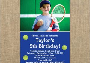 Tennis Birthday Party Invitations Tennis Birthday Invitation Photo Invitation Digital File