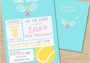 Tennis Birthday Party Invitations Tennis Birthday Invitation Print Your Own Invitation Diy