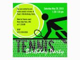 Tennis Birthday Party Invitations Tennis Birthday Party Invitation Zazzle Com