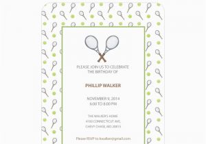 Tennis Birthday Party Invitations Tennis Birthday Party Invitations