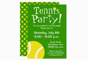 Tennis Birthday Party Invitations Tennis Party Invitations for Birthdays or Bbq Zazzle