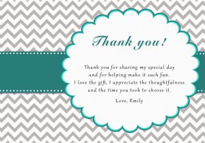 Thank You Card after Birthday Party 30 Chevron Thank You Card Notes Teal and Grey Adult Kids