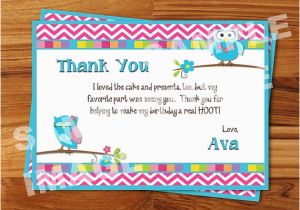 Thank You Card after Birthday Party Thank You Letter after Birthday Party Letters Font