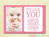 Thank You Card for Kids Birthday First Birthday Matching Thank You Card 4×6 the Big One Diy