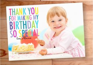 Thank You Card for Kids Birthday Kids Birthday Thank You Thank You Photo Cards Kids Thank