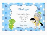 Thank You Card for Kids Birthday Personalized Any Wording Knight Dragon Polka Dots Thank You