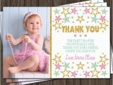 Thank You Cards for 1st Birthday Twinkle Twinkle Little Star Thank You Card First