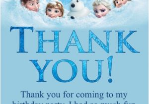 Thank You for Coming to My Birthday Cards Frozen Movie Thank You Card Personalized Party Invites