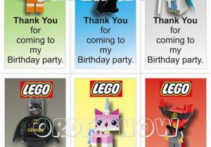 Thank You for Coming to My Birthday Cards Lego Movie Quot Thank You for Coming to My Birthday Party