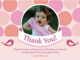 Thank You for Coming to My Birthday Cards Printable Birthday Party Thank You Card Polka Dot Coco