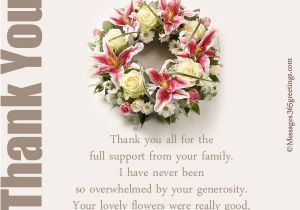 Thank You Note for Birthday Flowers Funeral Thank You Notes 365greetings Com