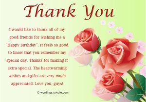 Thank You Note for Birthday Flowers How to Say Thank You for Birthday Wishes Wordings and