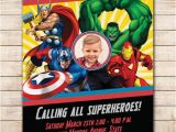 The Avengers Birthday Invitations Comic Marvel Birthday Photo Invitation Avengers Marvel