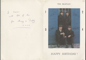 The Beatles Birthday Card Lot Detail Vintage Beatles Birthday Card