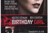 The Birthday Girl Movie Birthday Girl Movie Posters From Movie Poster Shop