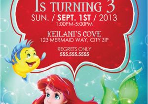 The Little Mermaid Invitations for Birthday Ariel Little Mermaid Birthday Invitations