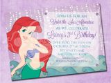 The Little Mermaid Invitations for Birthday Ariel the Little Mermaid Birthday Invitation