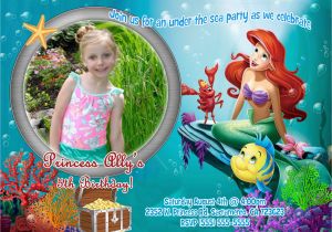 The Little Mermaid Invitations for Birthday Little Mermaid Birthday Invitations Kustom Kreations