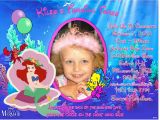 The Little Mermaid Invitations for Birthday the Little Mermaid Birthday Invitations Free Printable