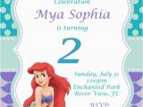 The Little Mermaid Invitations for Birthday Under the Sea Birthday Invitation Little Mermaid