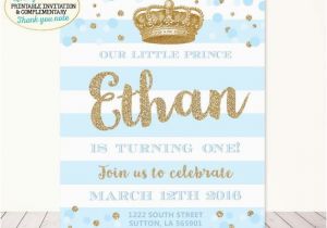 The Little Prince Birthday Invitations Prince Birthday Invitation Little Prince Invitation Blue Gold