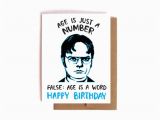 The Office themed Birthday Cards Dwight Schrute Age is Just A Number Funny Nerdy the by