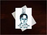 The Office themed Birthday Cards Dwight Schrute Quot Age is Just A Number Quot Funny Nerdy the