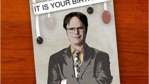 The Office themed Birthday Cards Dwight Schrute the Office Birthday Card by Ohlookitsartsy
