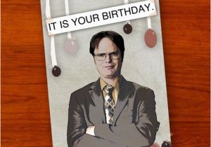 The Office themed Birthday Cards Dwight Schrute the Office Birthday Card by Ohlookitsartsy