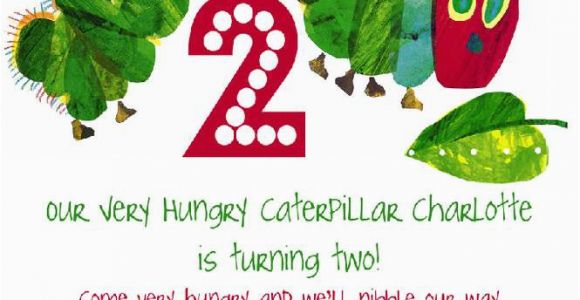 The Very Hungry Caterpillar Birthday Invitations the Very Hungry Caterpillar by Eric Carle Birthday Party