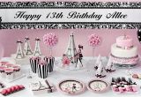 Themes for 13th Birthday Girl Pink Paris 13th Birthday Party Supplies Party City