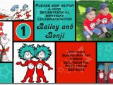 Thing 1 and Thing 2 Birthday Invitations Free Printable Thing 1 and Thing 2 Birthday Party