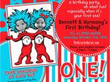 Thing 1 and Thing 2 Birthday Invitations the Quot Kreative Karma Quot Thing 1 Thing 2 My Twins 1st