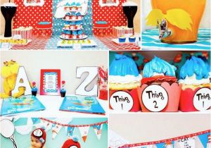 Thing 1 and Thing 2 Birthday Party Decorations Kara 39 S Party Ideas Thing 1 and Thing 2 Twin Birthday Party