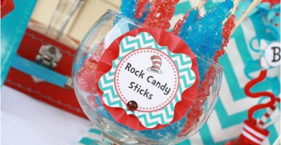 Thing 1 and Thing 2 Birthday Party Decorations Kara 39 S Party Ideas Thing One Thing Two Dr Seuss Twins 1st