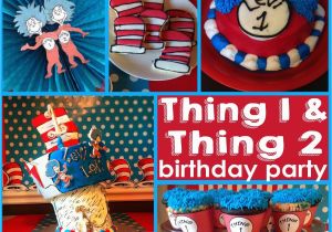 Thing 1 and Thing 2 Birthday Party Decorations Thing 1 and Thing 2 Party Twin 39 S First Birthday Party Oh